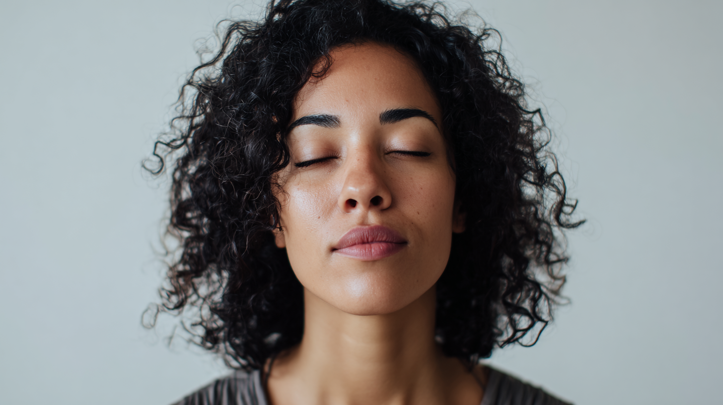 Woman with Alexithymia trying trying breathwork