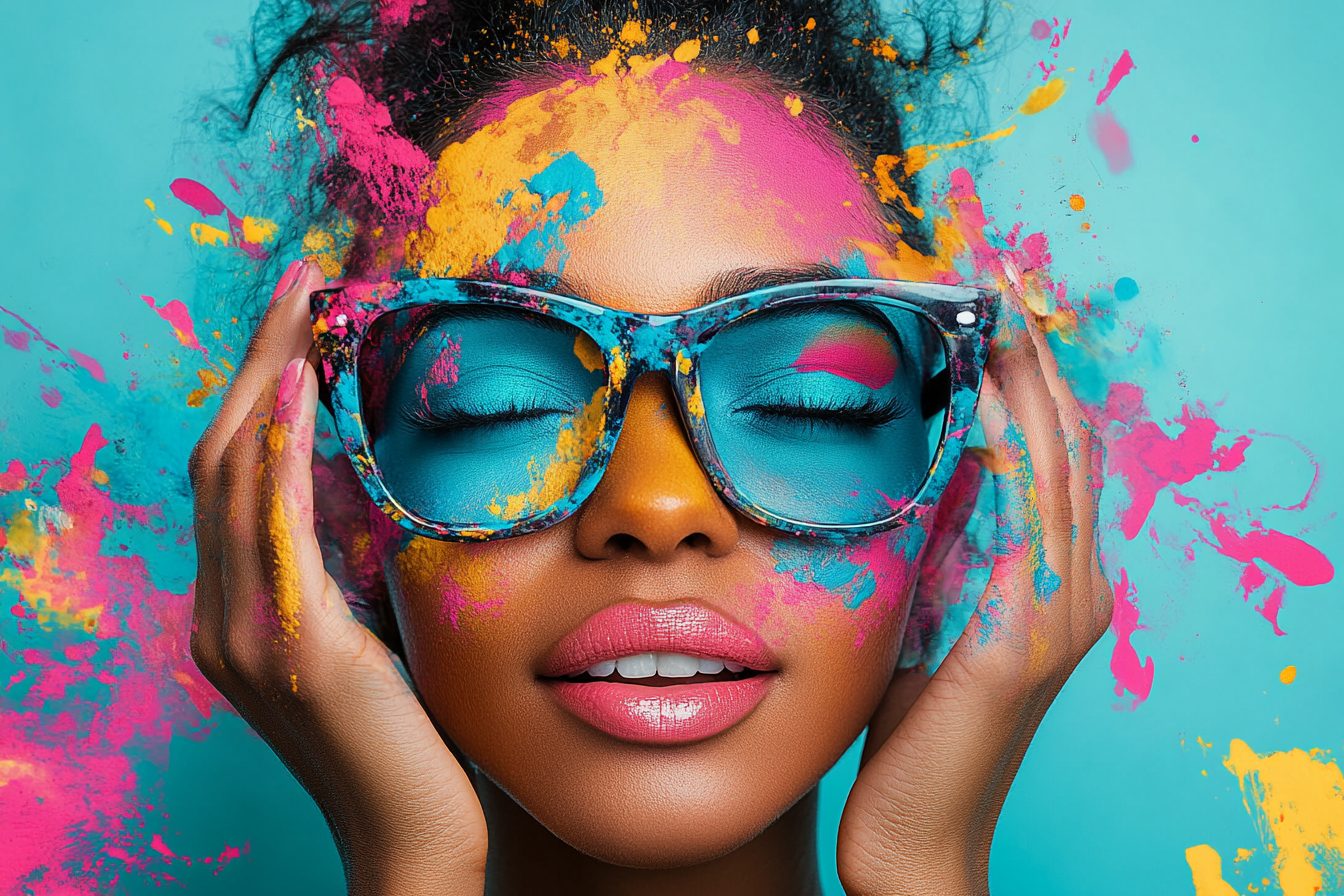 woman using color to feel happy