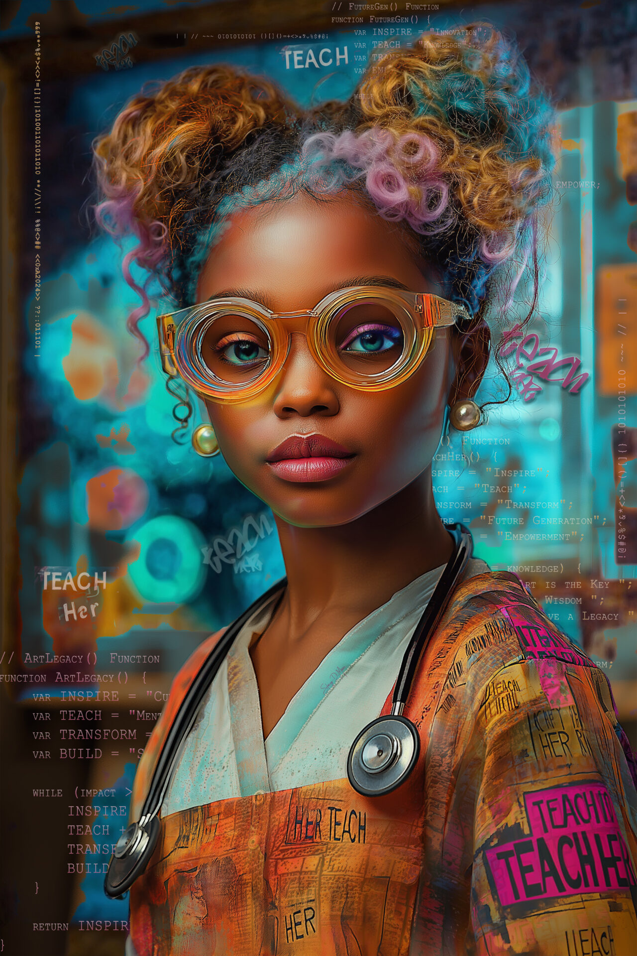 Dr. Stacey Denise's artwork Teach Her