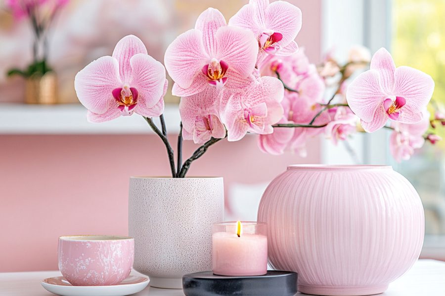 Pink orchids
