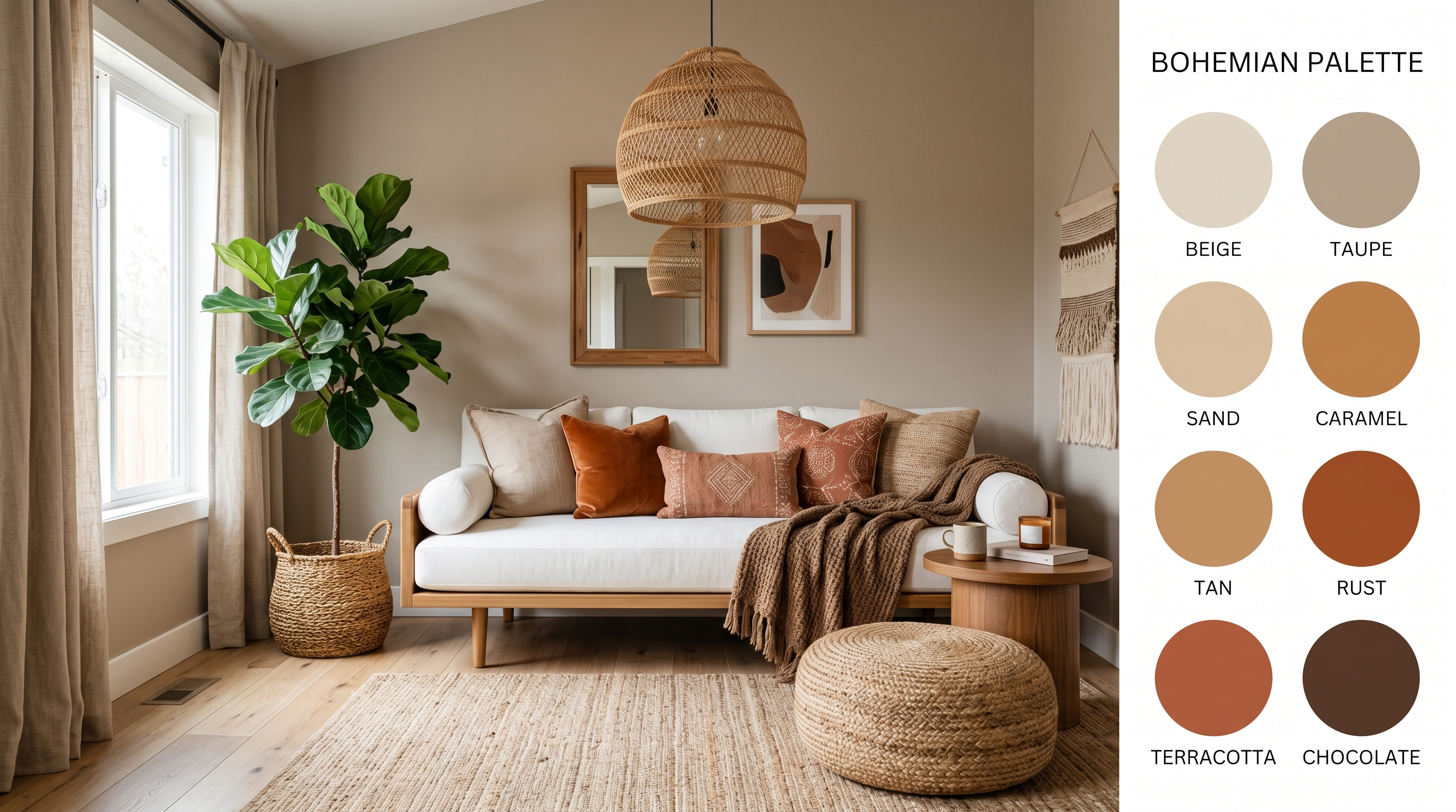 warm bohemian color palette