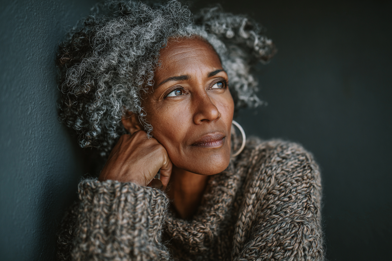 Silver goddess Black-American woman in perimenopause