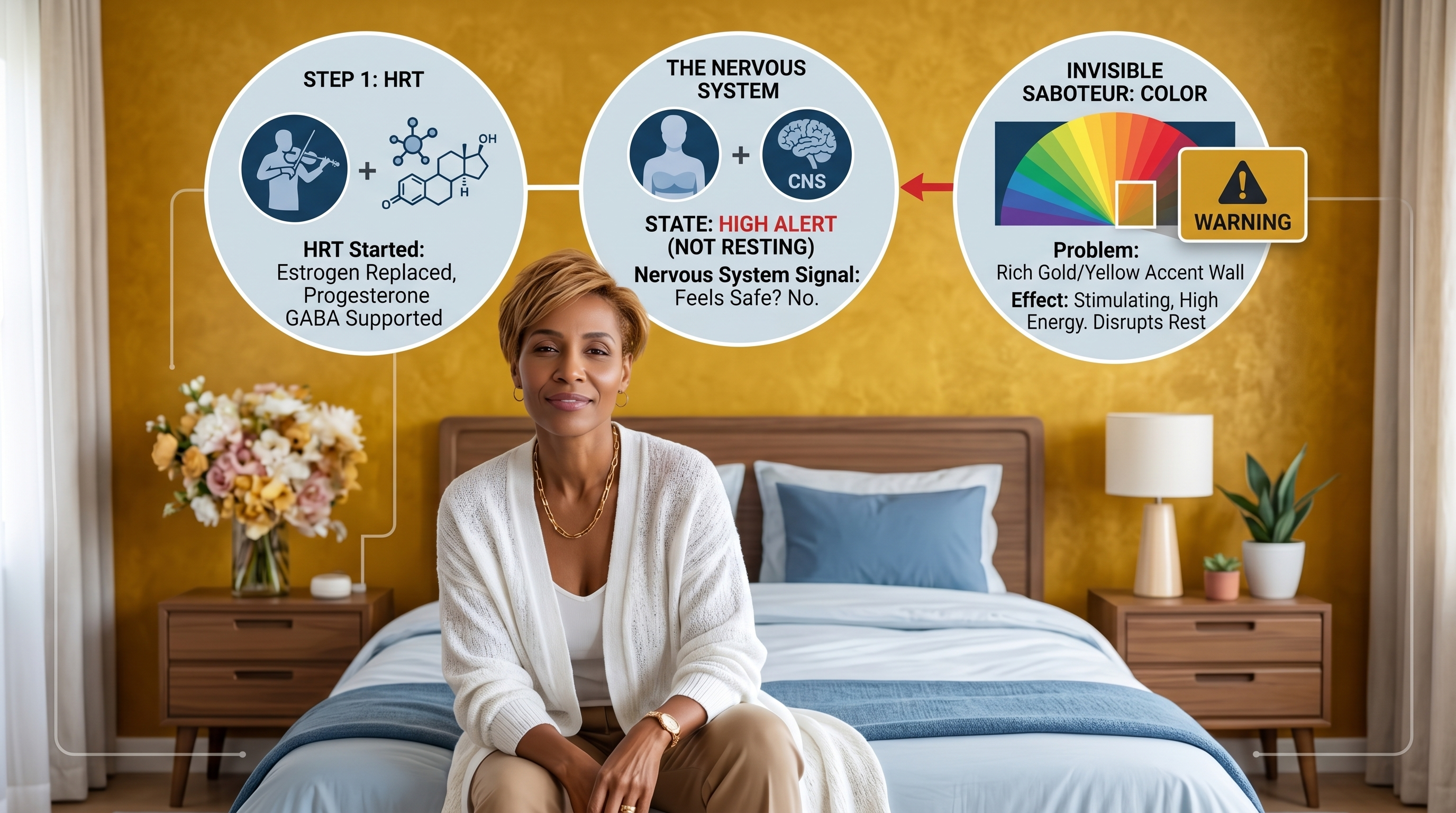 HRT and bedroom calm