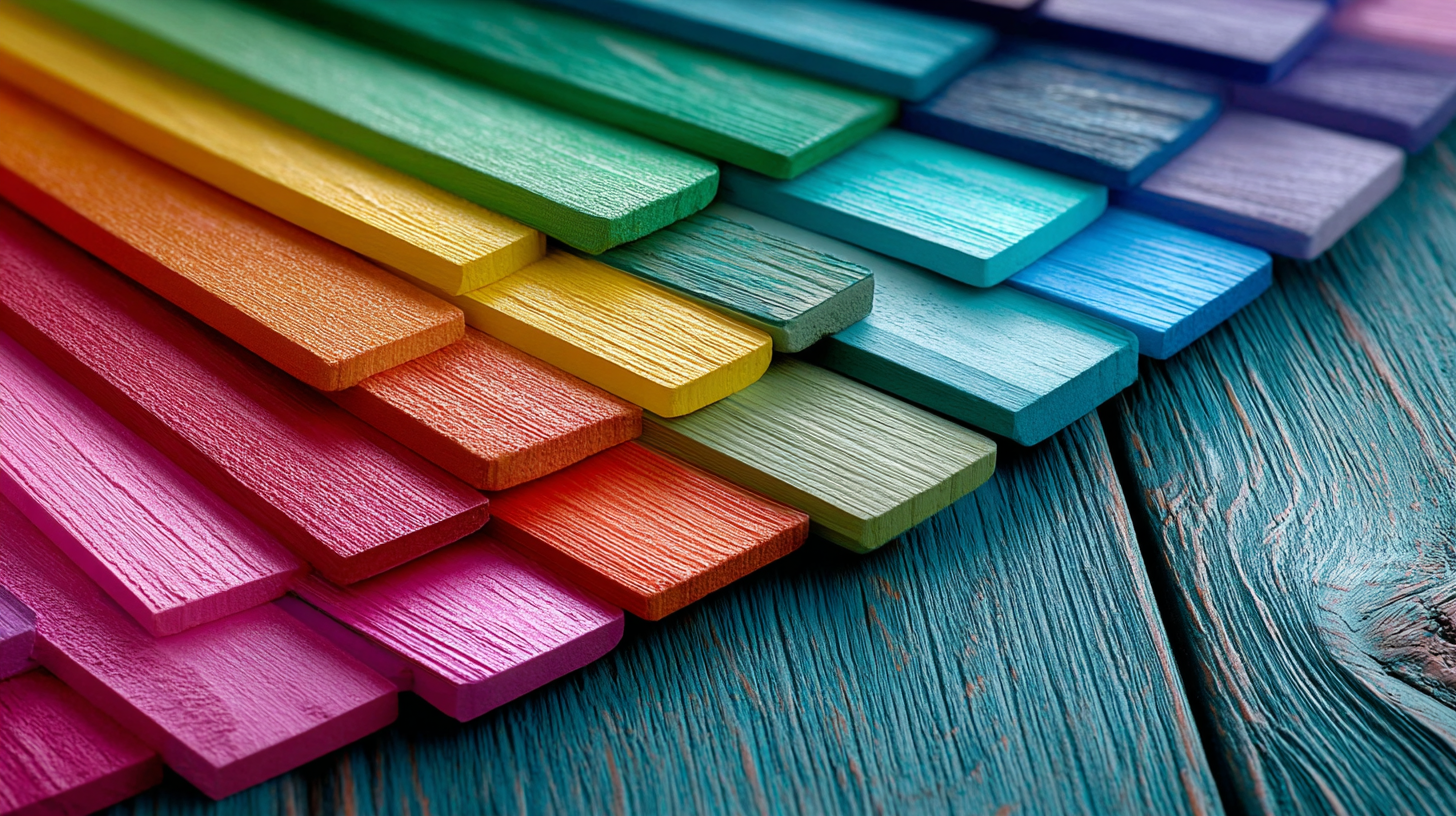 Color wooden samples