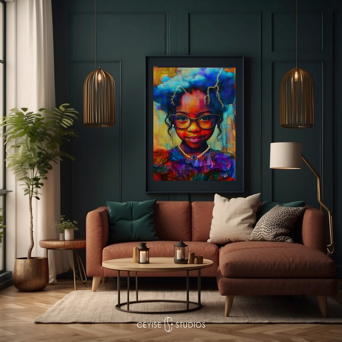 Quiet Before the Storm artwork in living room