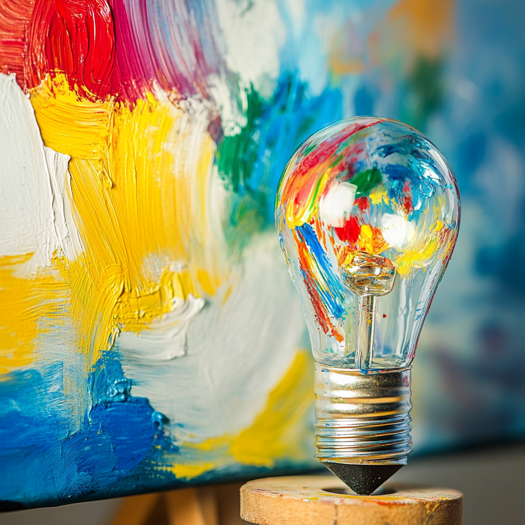 Light bulb idea and art