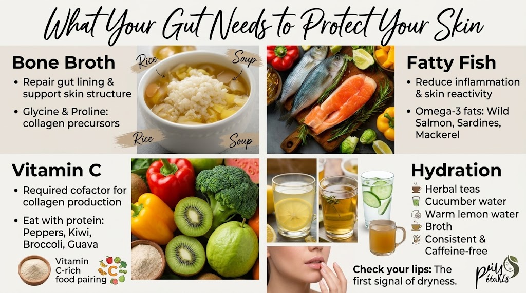 Infographic of foods for estrobolome