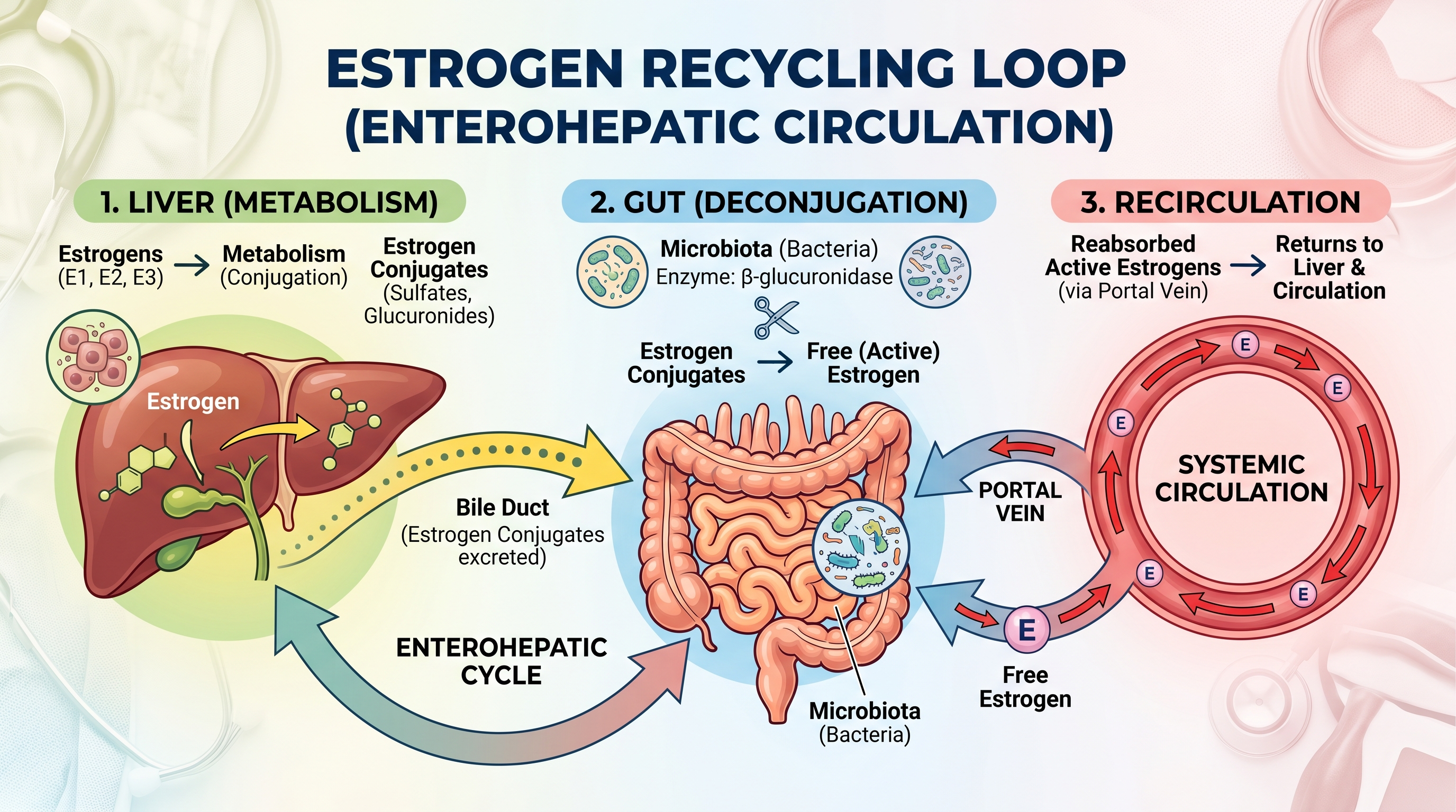 Estrogen metabolism infographic