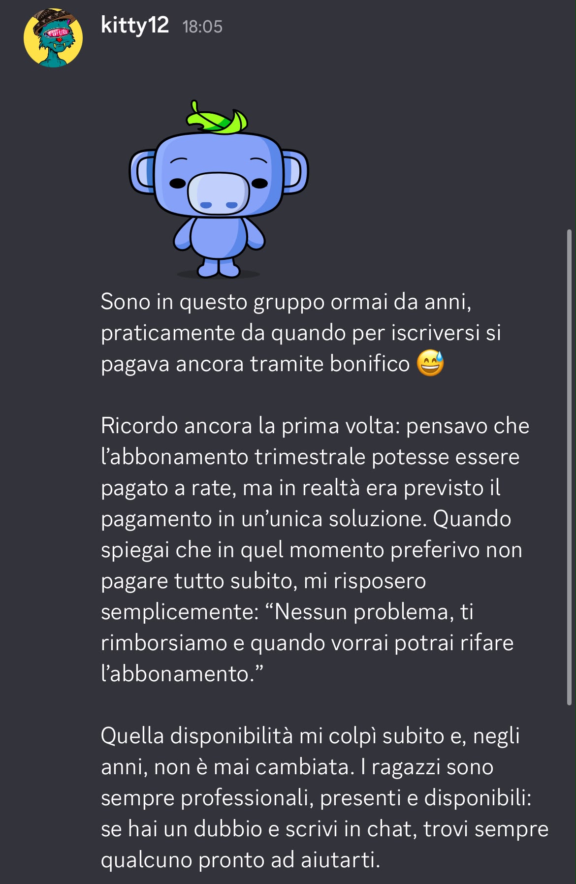 Recensione di un cliente