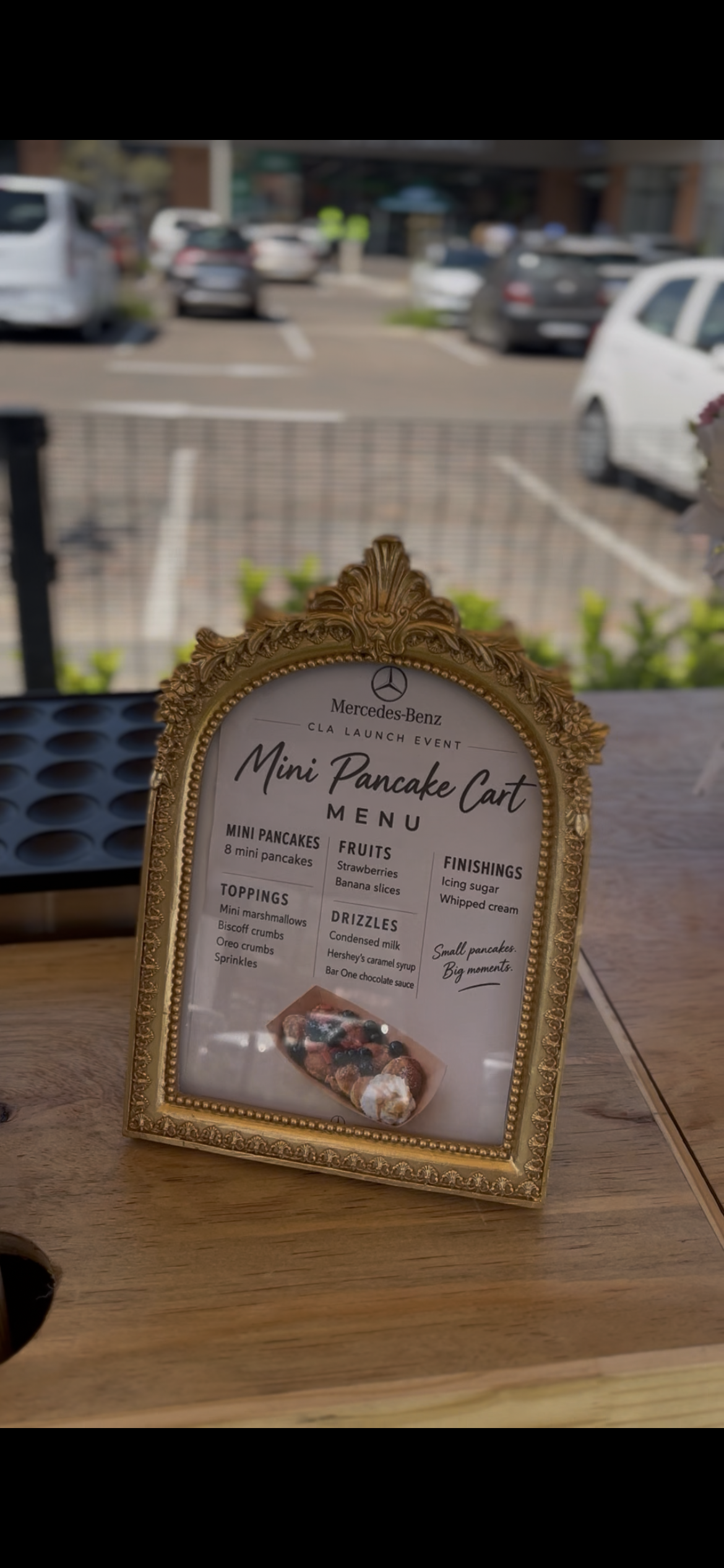 Nibble & Nest cart styled at a garden event
