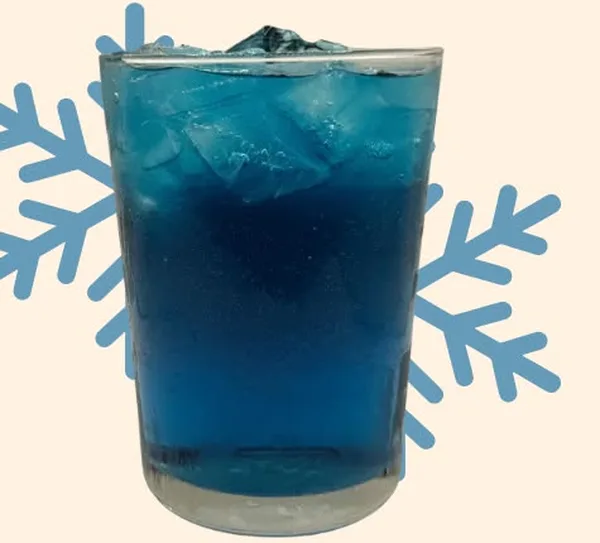 Arctic Ice Jazzed Energy drink at Sirincci Coffee, made with blue raspberry and strawberry