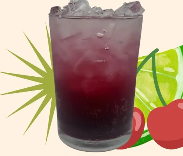 Cherry Lime Jazzed Energy drink at Sirincci Coffee, made with cherry and lime