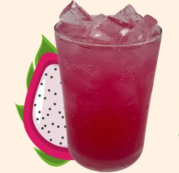 Dragon Breeze Jazzed Energy drink at Sirincci Coffee, made with dragon fruit, passion fruit, and coconut