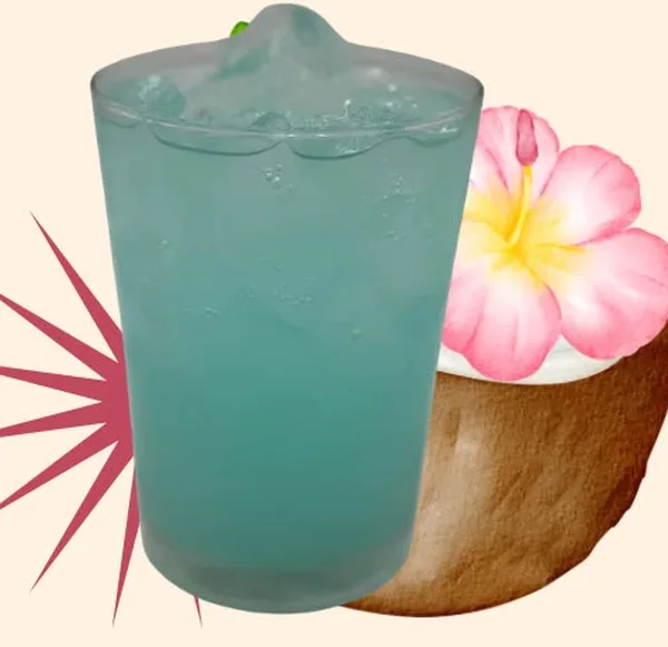 Beach Vibes Jazzed Energy drink at Sirincci Coffee, made with coconut and pineapple