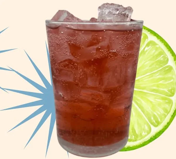 Sour Shock Jazzed Energy drink at Sirincci Coffee, made with sour candy, lime, and Granny Smith apple
