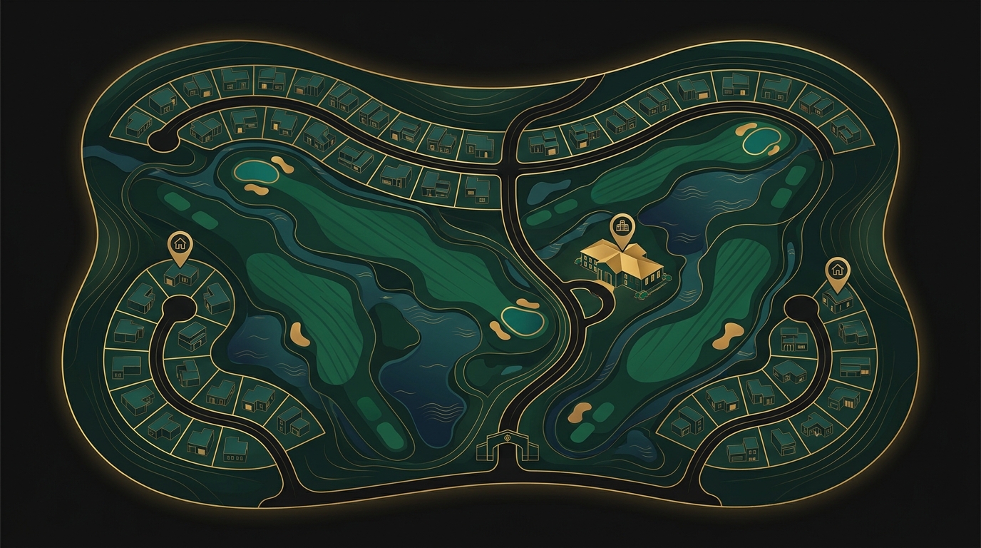 Golf community aerial view