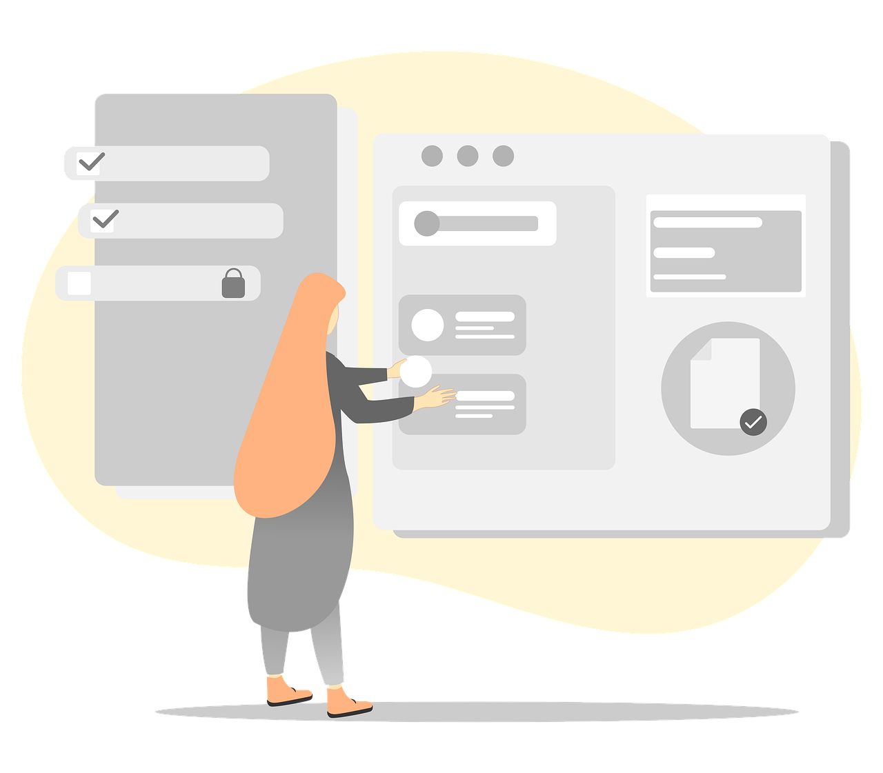 A business dashboard illustration showing charts and data, representing the enterprise scale-up of AI agent adoption