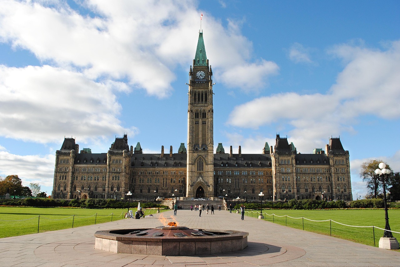 Canada's Parliament buildings in Ottawa, where the $7.5-billion tariff relief package was announced