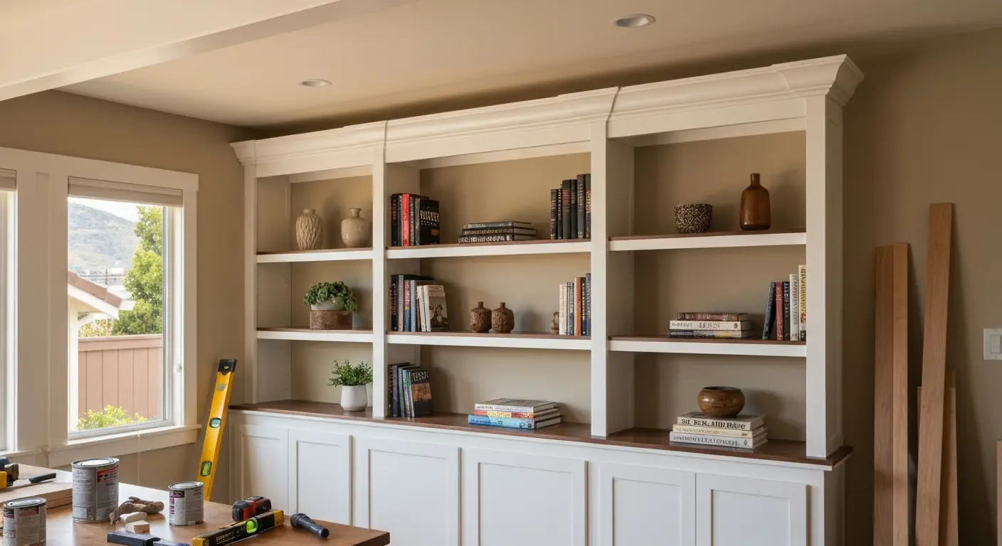 Custom built-in shelving