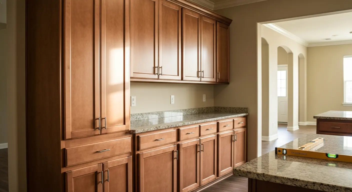 Custom cabinet installation in Stockton kitchen