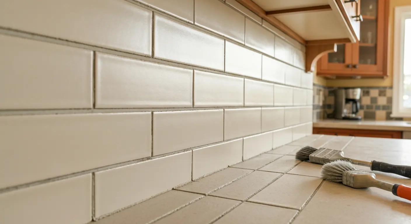 Grout sealing and finishing work