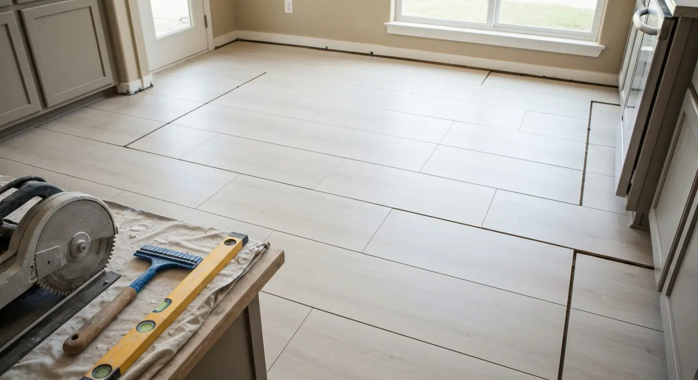 Kitchen flooring installation