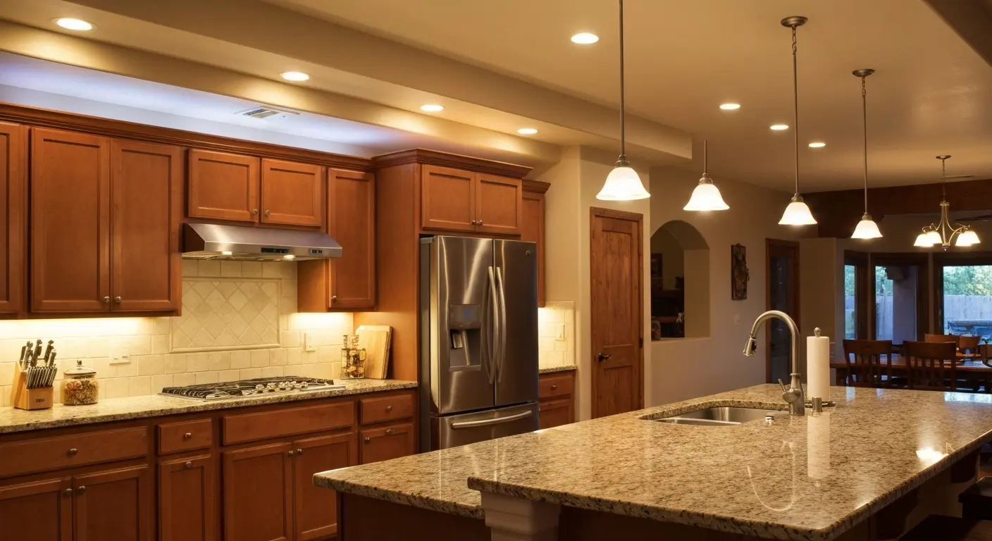 LED kitchen lighting Valley Springs remodel