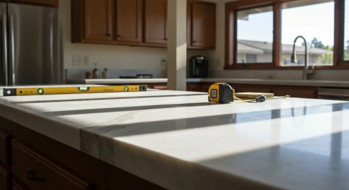 Kitchen countertop installation