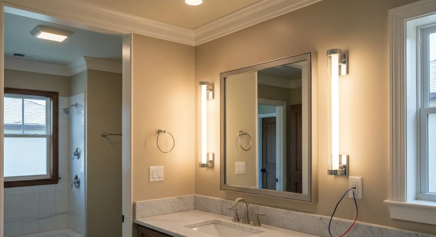Bathroom lighting installation