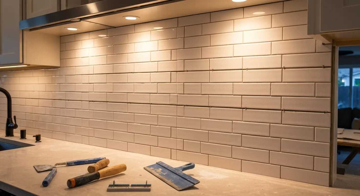 Backsplash tile installation kitchen Elk Grove