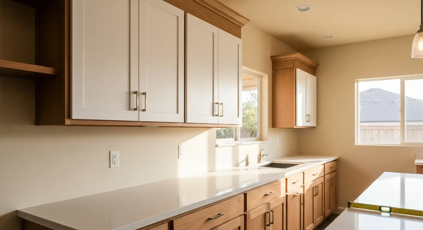 Custom cabinet installation in Elk Grove kitchen