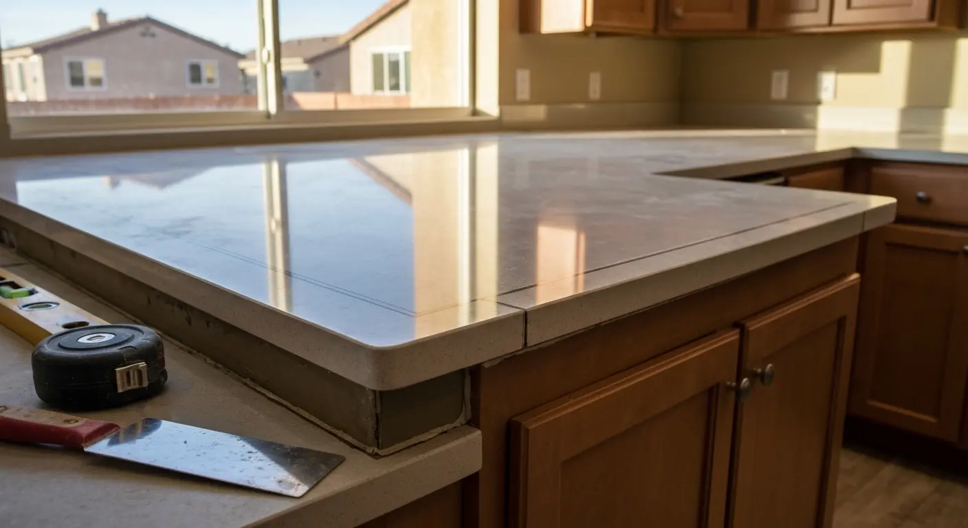 Kitchen countertop installation