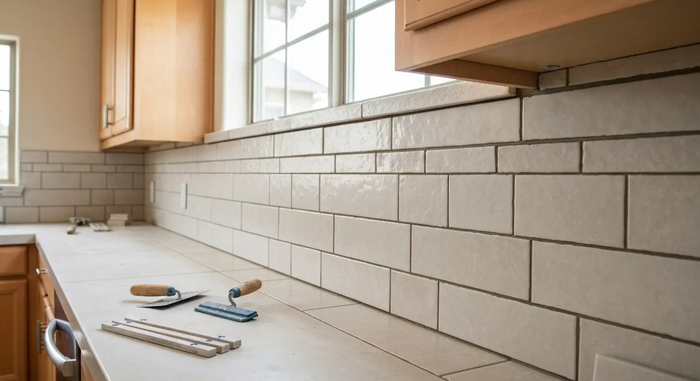 Kitchen backsplash installation