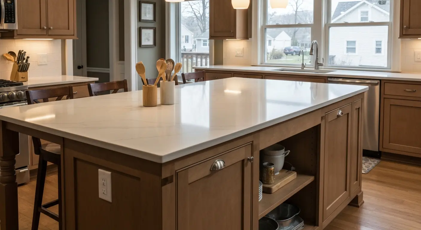 Kitchen island with seating Valley Springs remodel