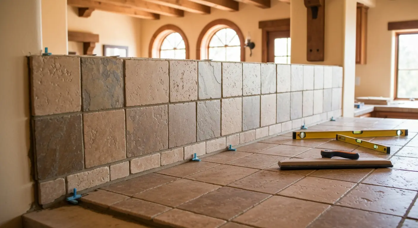 Kitchen backsplash installation