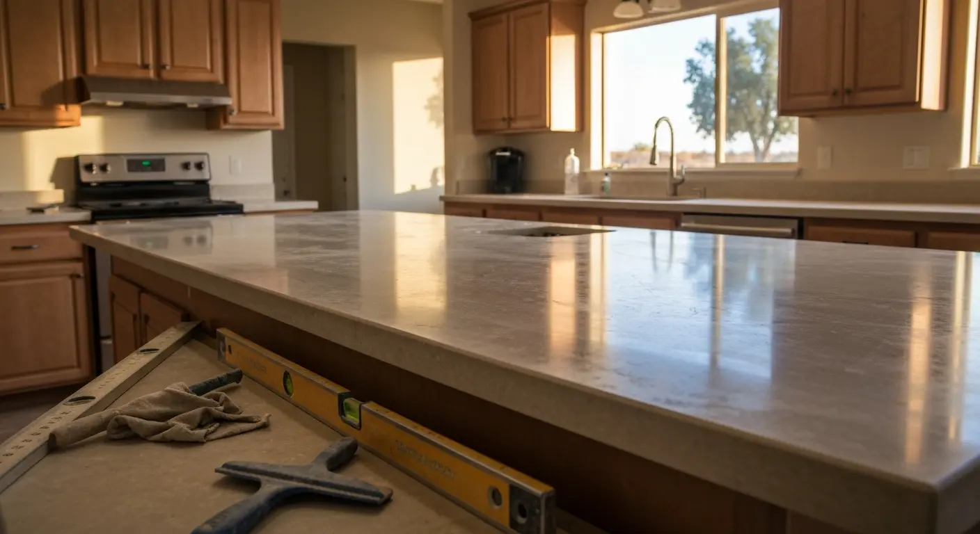 Kitchen countertop installation