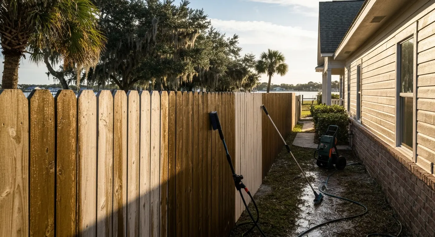 Fence and siding cleaning