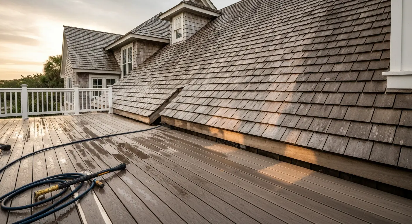 Roof and deck cleaning services