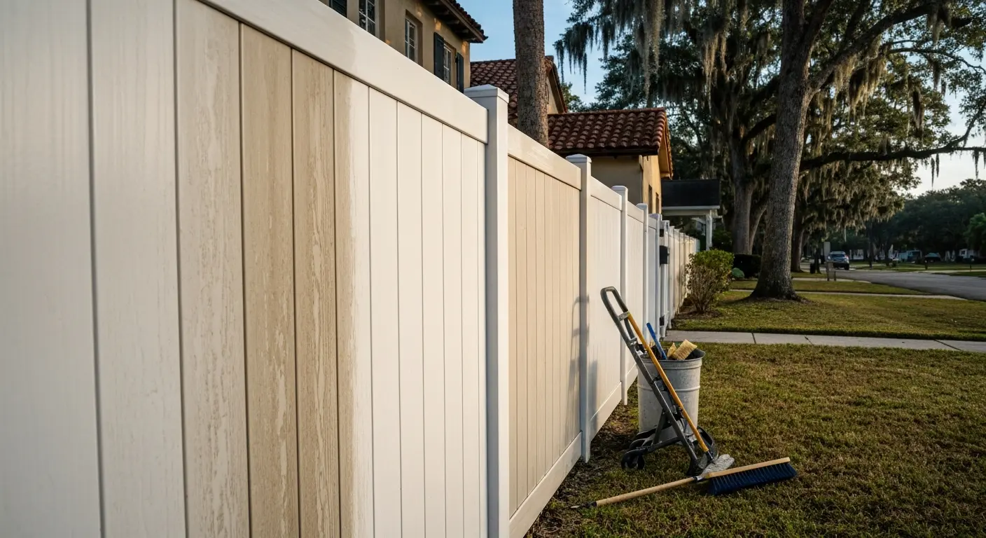 Vinyl fence cleaning in Jacksonville