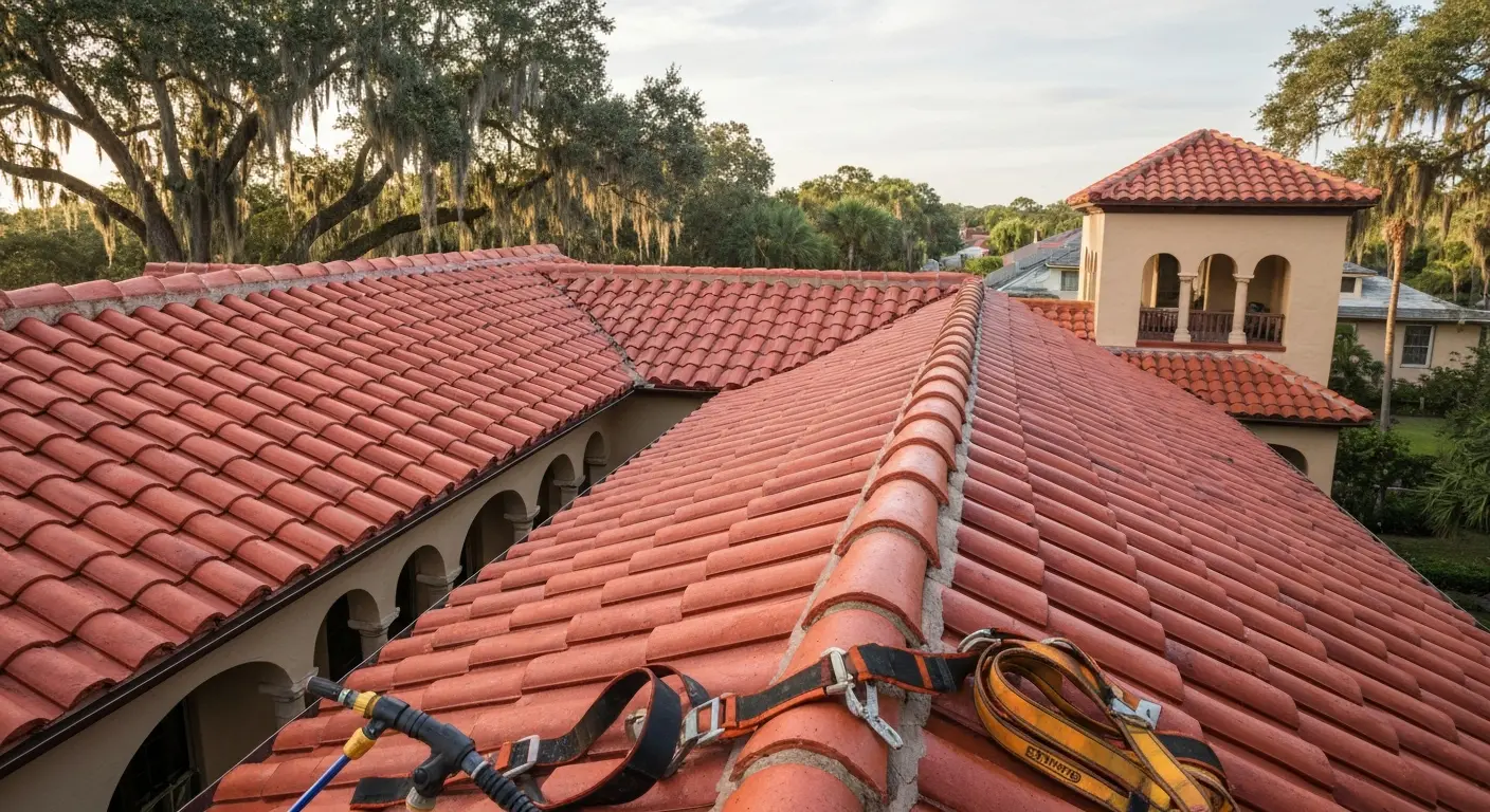 Roof cleaning service