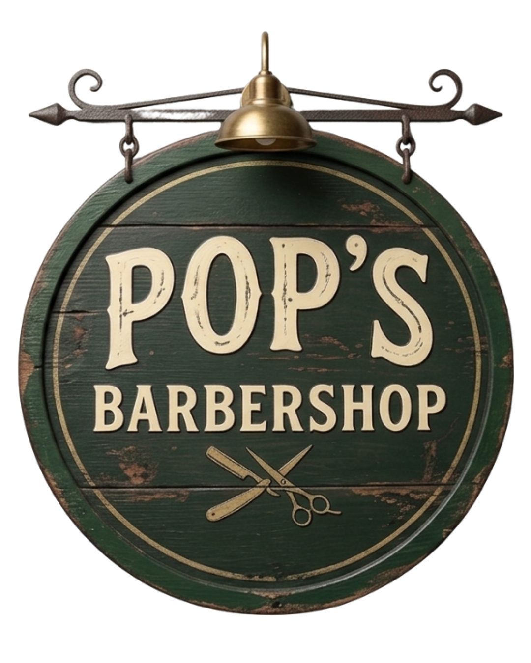 Pop's Barbershop logo