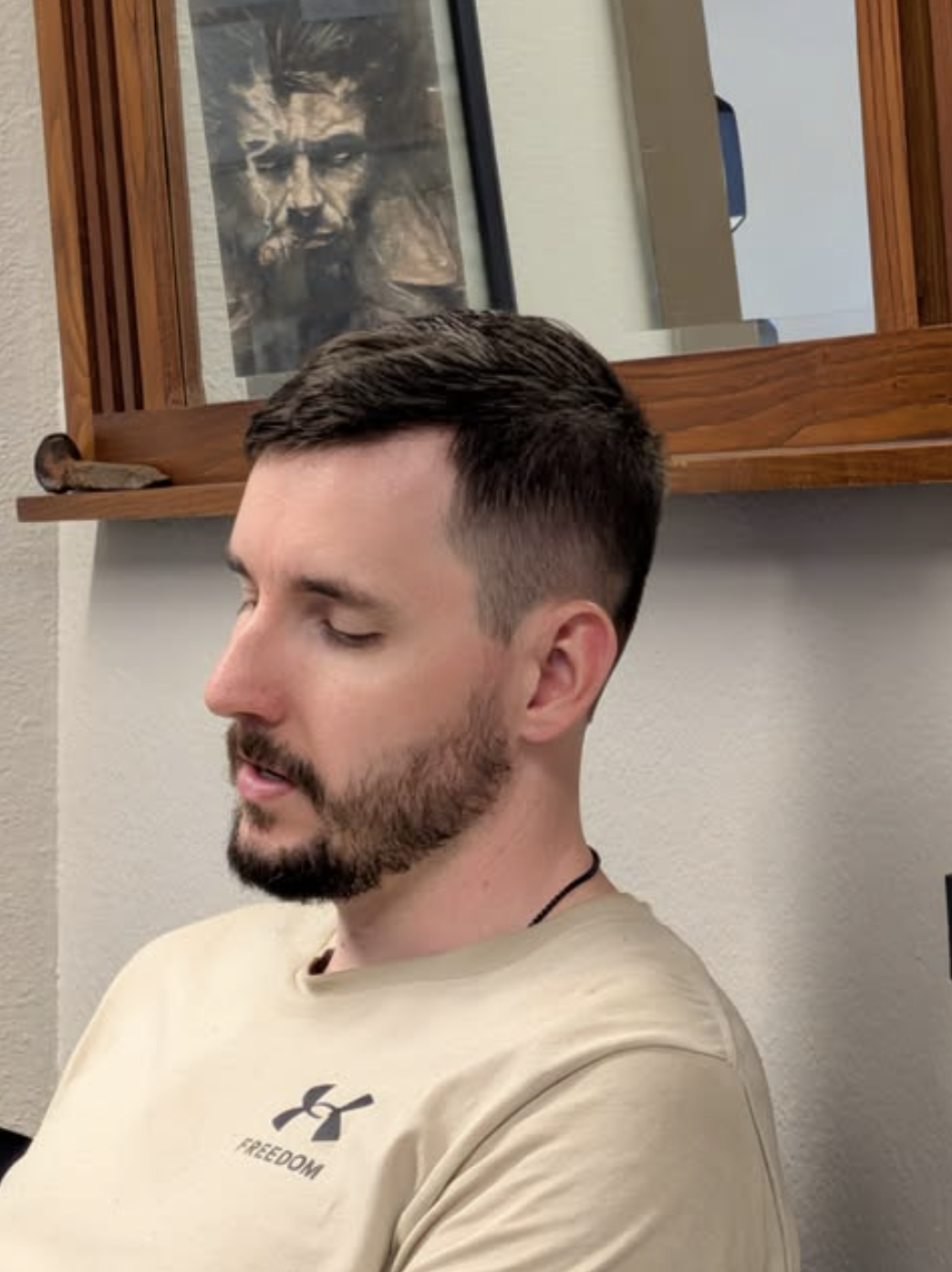Client haircut at Pop's Barbershop