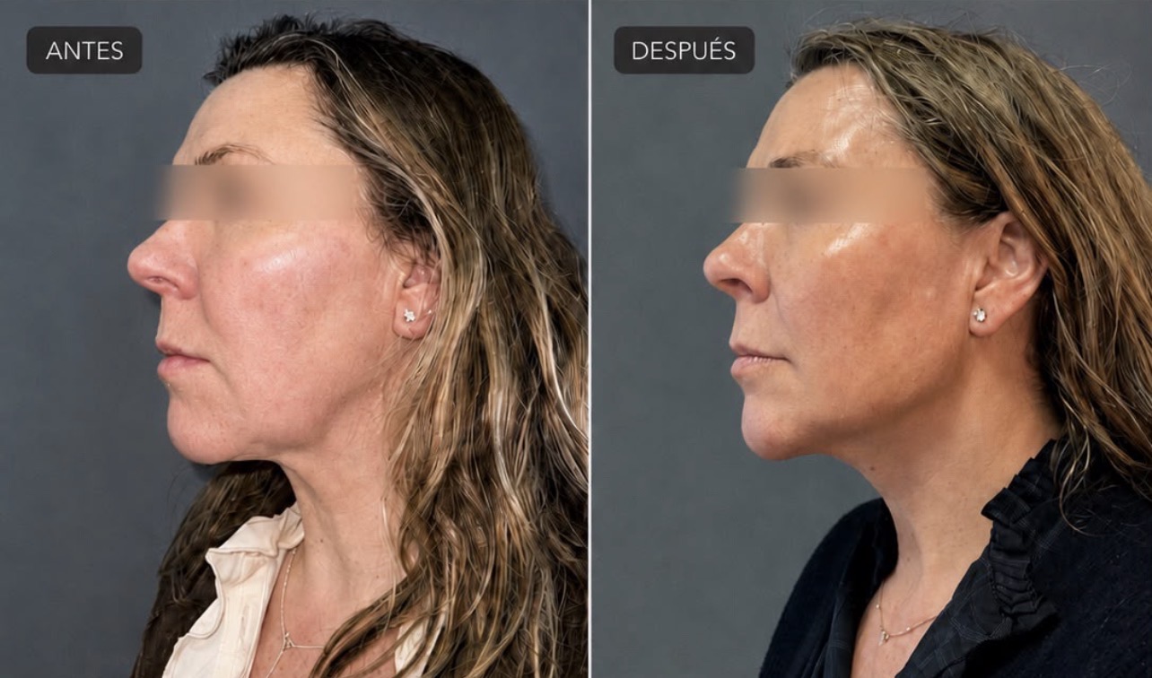 Resultado antes y después en Caraccioli Clinic