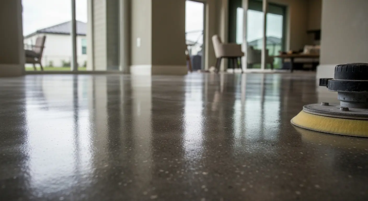 Polished concrete floor