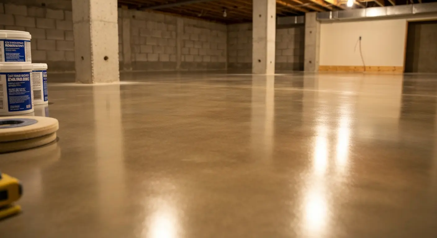 Polished basement floor in Seffner