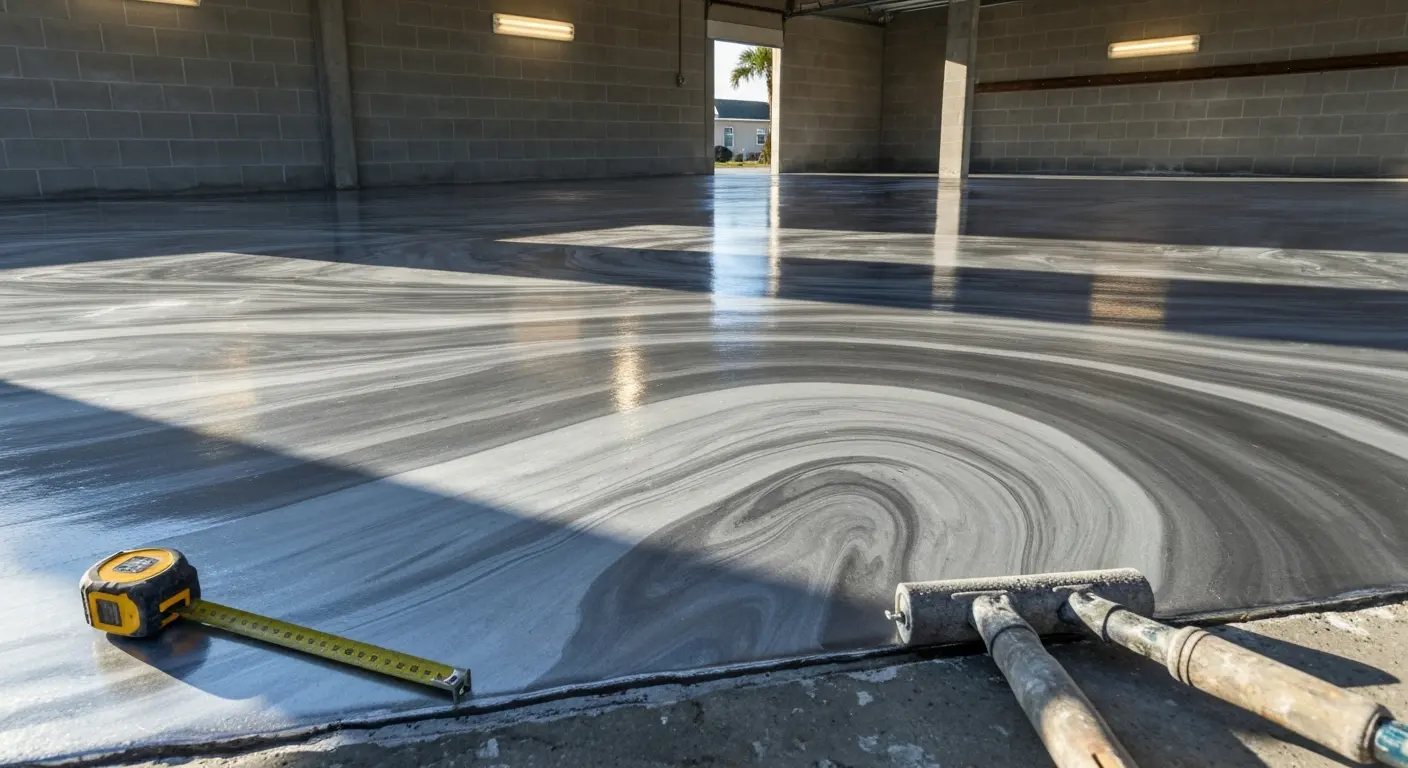 Metallic epoxy floor service