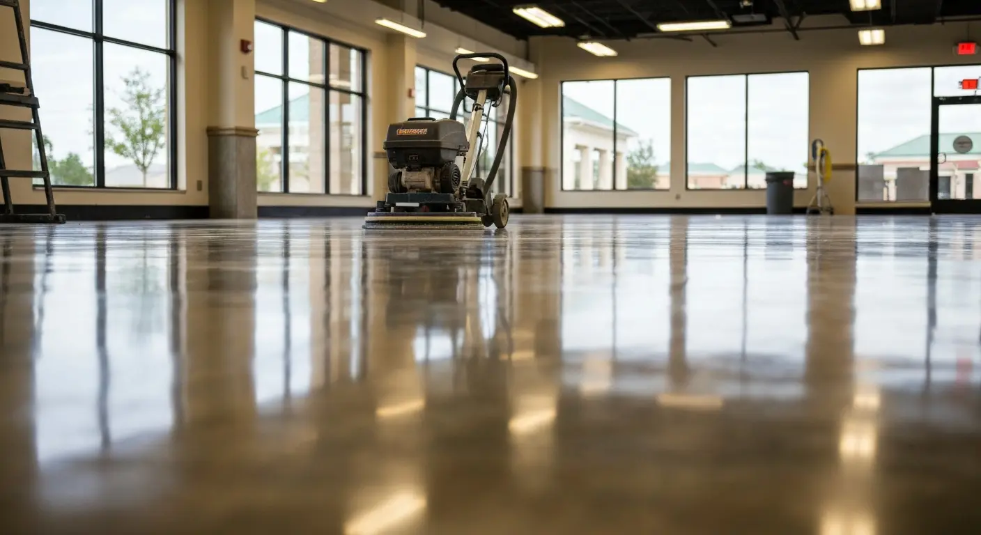 Commercial polished floor