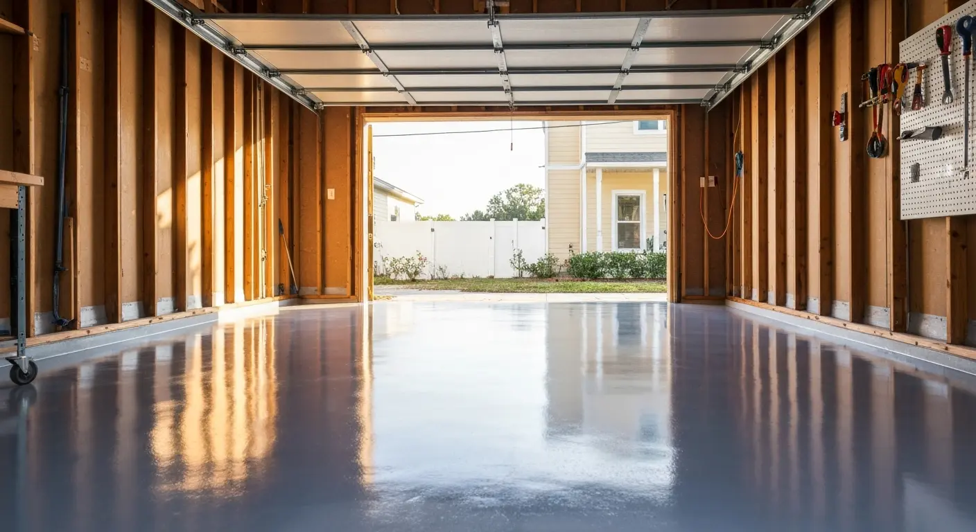 Polished garage floor in Seffner