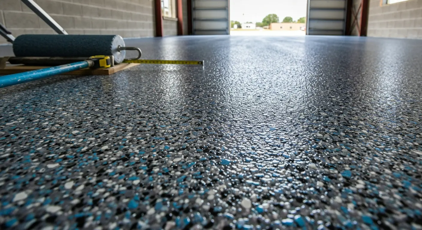 Flake epoxy flooring