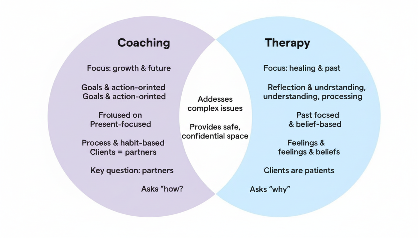 “COACH VS THERAPIST” VISUAL (Before or After Table)